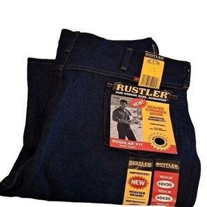 Wrangler Rustler Men's 40 x30 Boot Cut Regular Fit Blue Jeans NWT